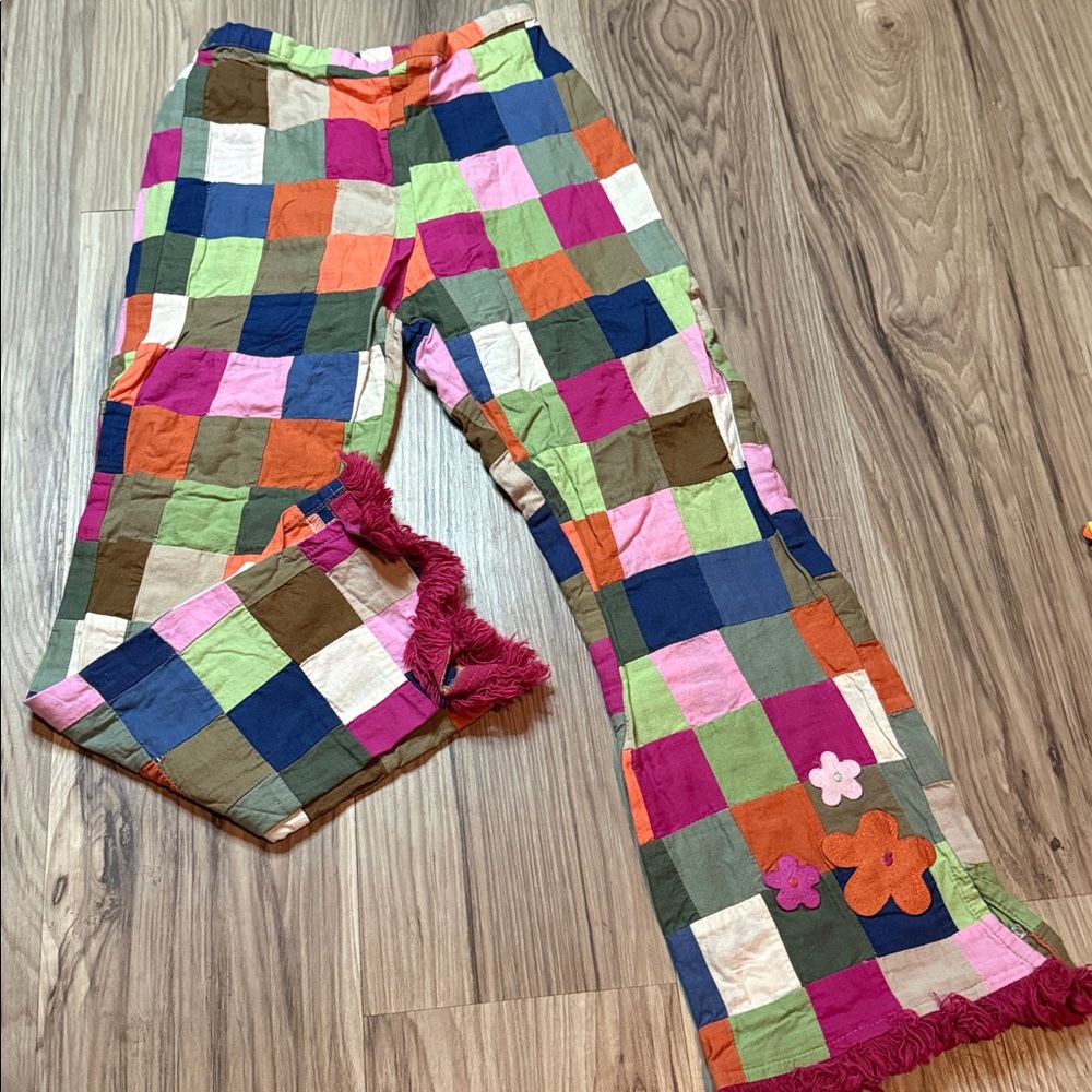 VTG Kids Colorblock Patchwork Pajama Pants - Multicolor